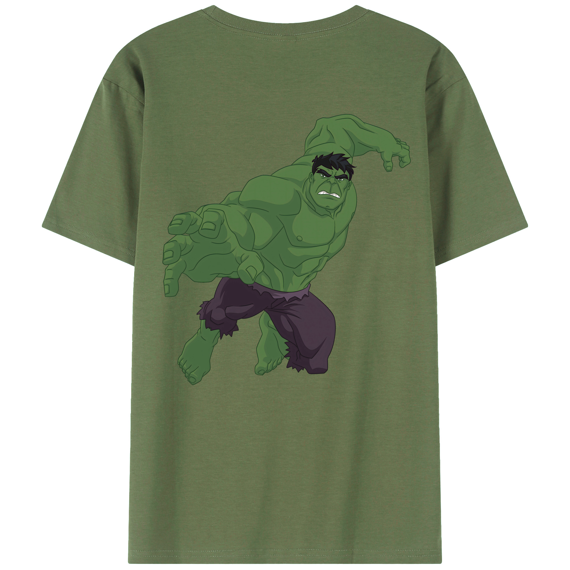 （画像用） アベンジャーズ The Avengers 綿100％ メンズ半袖Tシャツ（バックプリント） 通気性